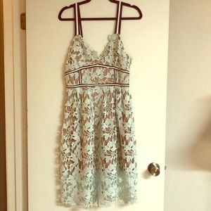 Fit and flare Design Lab Mint Lace Dress
